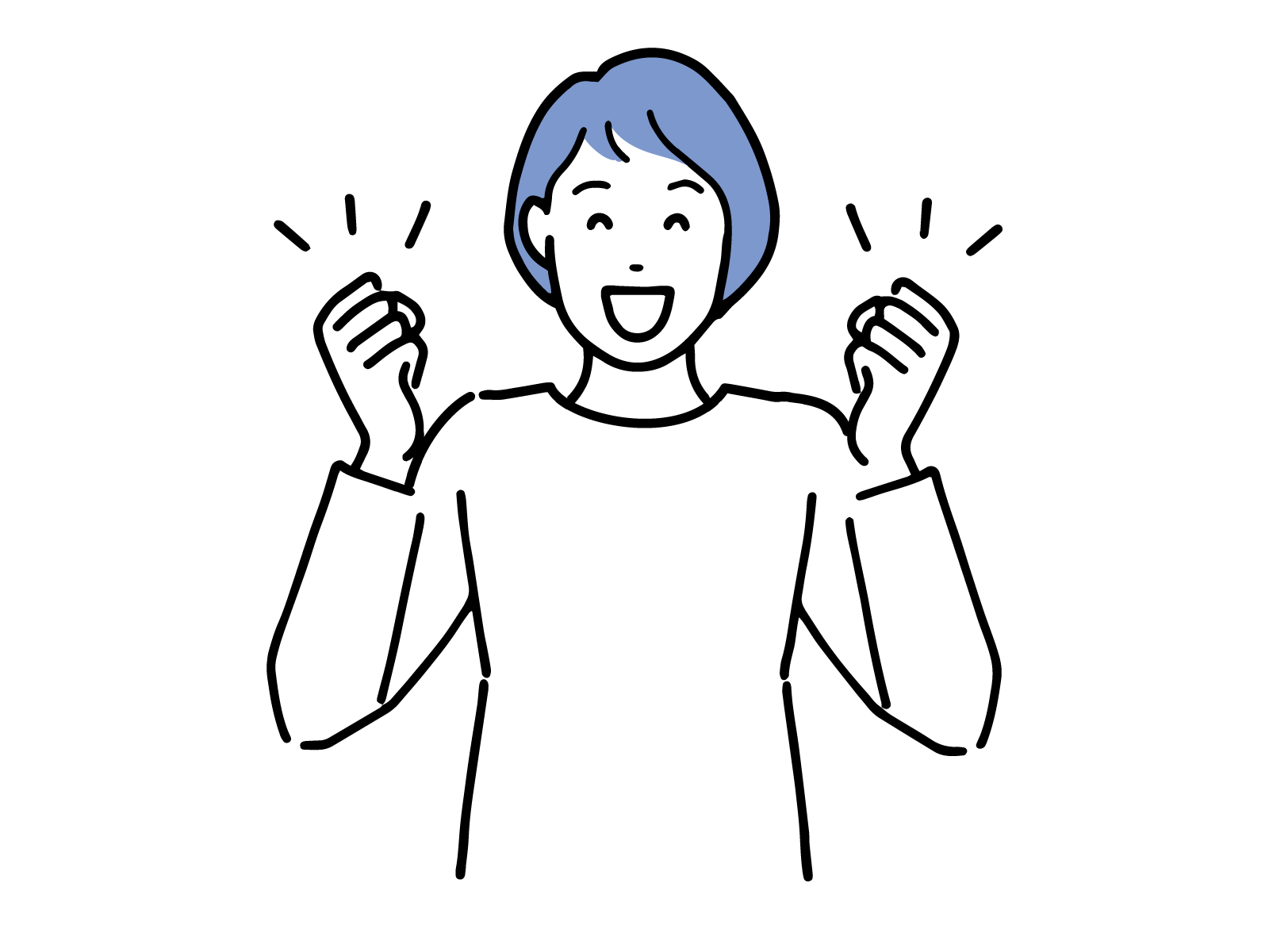 喜んでいる女性